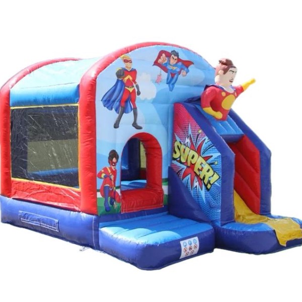 Springkussen Mini Superhelden Met Glijbaan